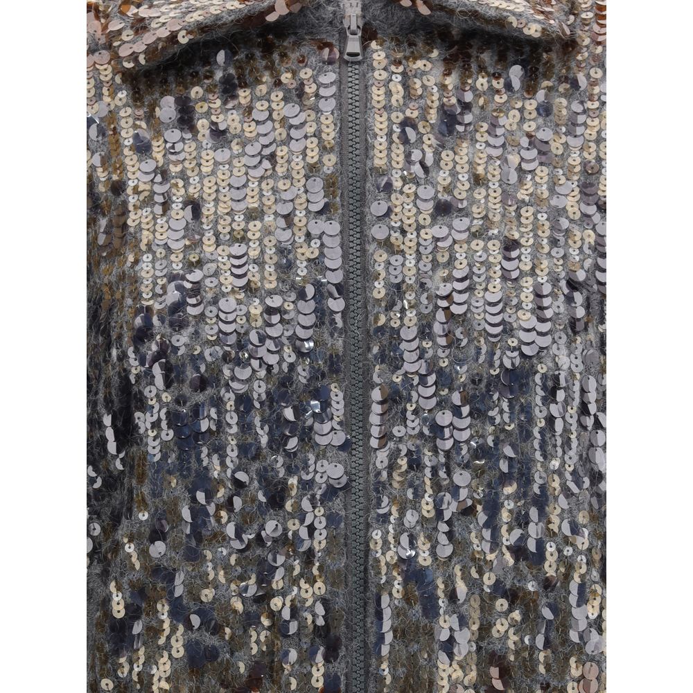 Brunello Cucinelli Sequined Cardigan Glam Steals
