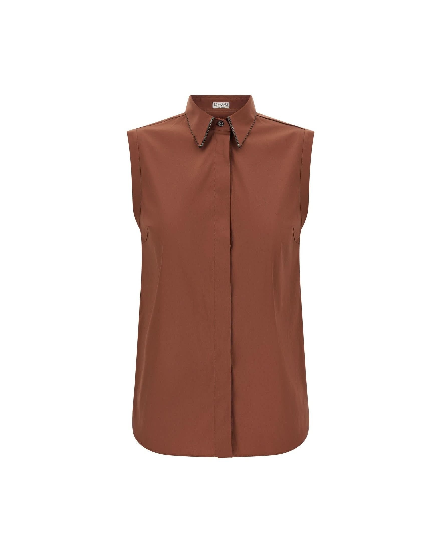 Brunello Cucinelli Shiny Trim Shirt Glam Steals
