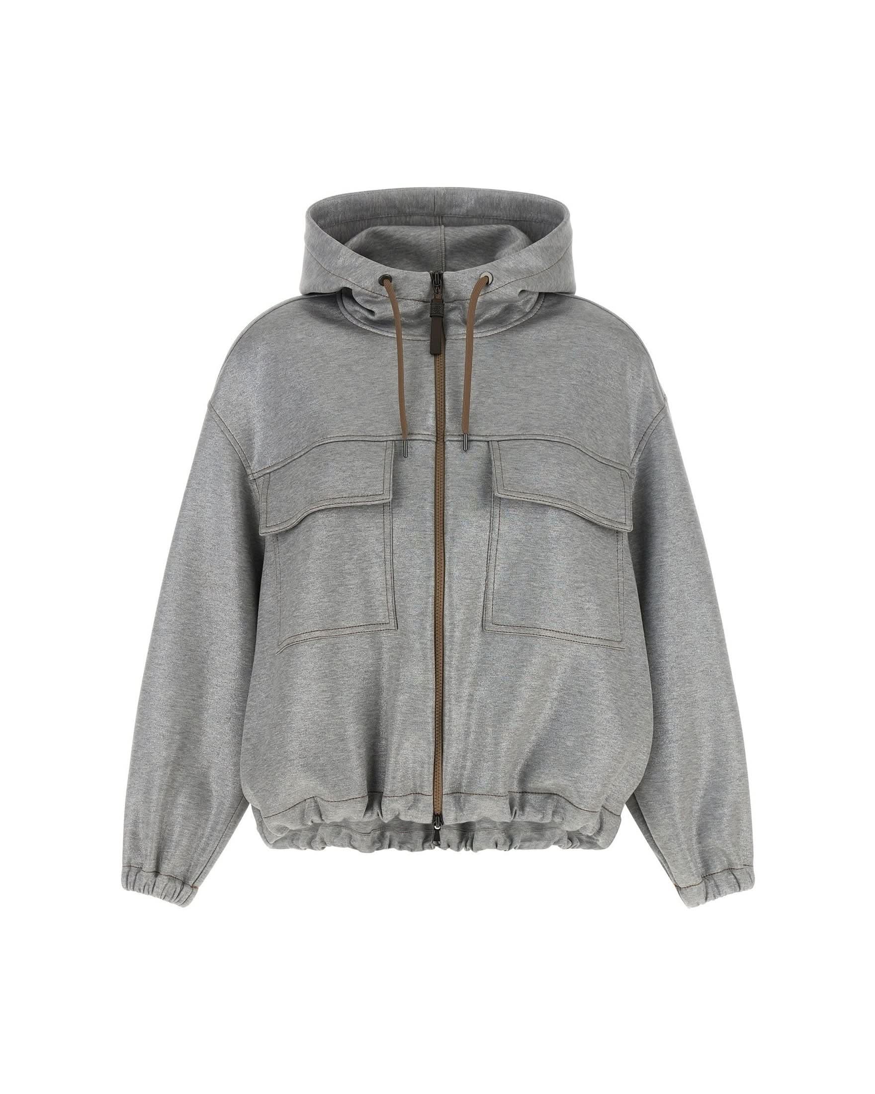 Brunello Cucinelli Shiny Zipper Pull Bomber Jacket Glam Steals