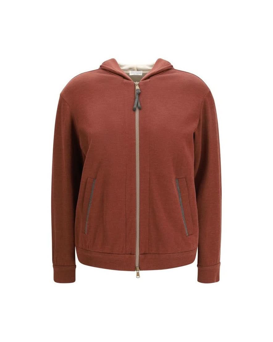 Brunello Cucinelli Silk Bordeaux Sweatshirt Glam Steals