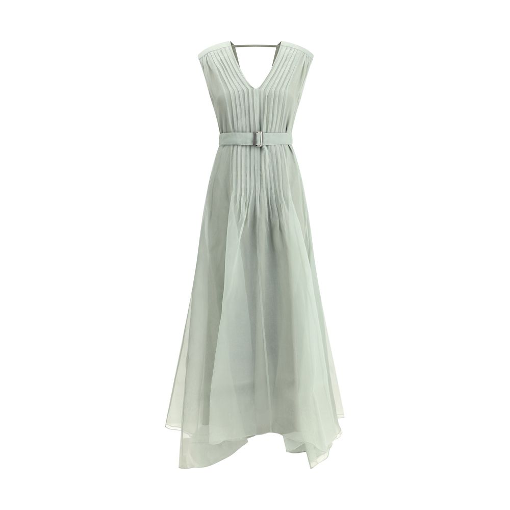Brunello Cucinelli Silk Long Dress Glam Steals