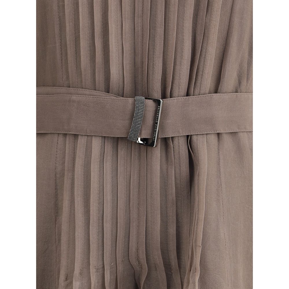 Brunello Cucinelli Silk Long Dress Glam Steals