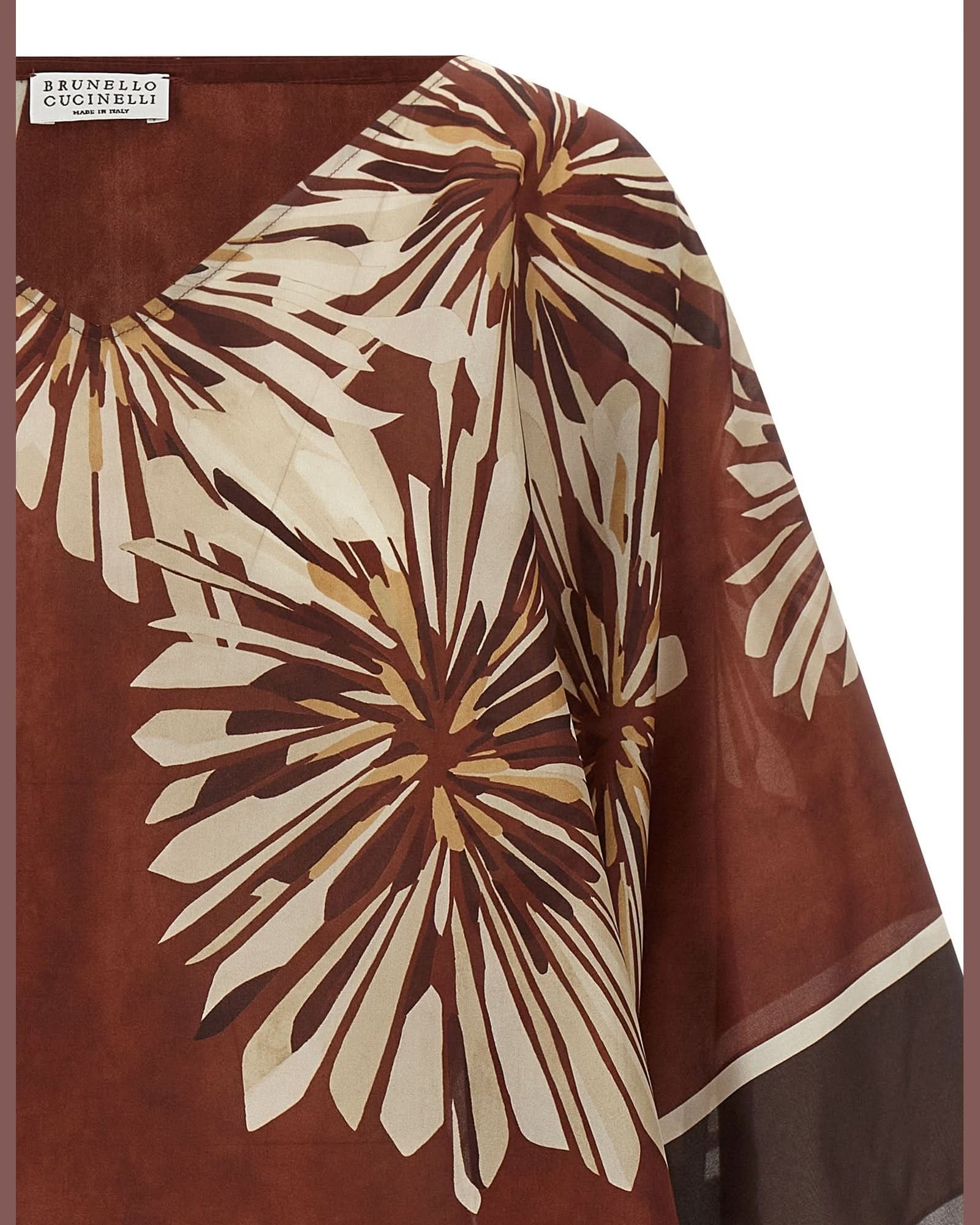 Brunello Cucinelli Silk Scarf Blouse Glam Steals