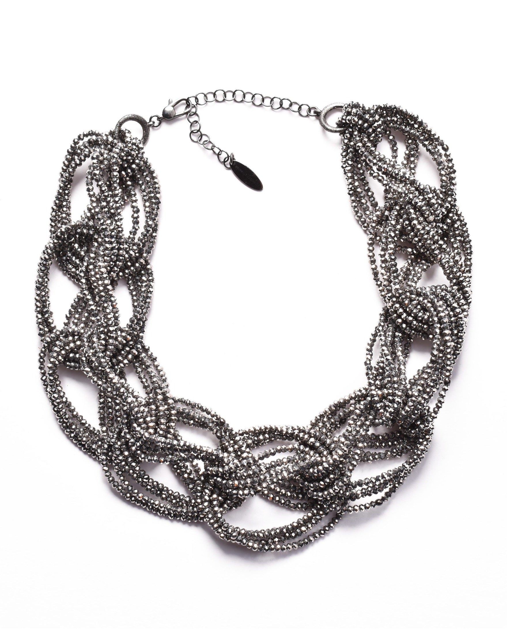 Brunello Cucinelli Silver Glass Necklace