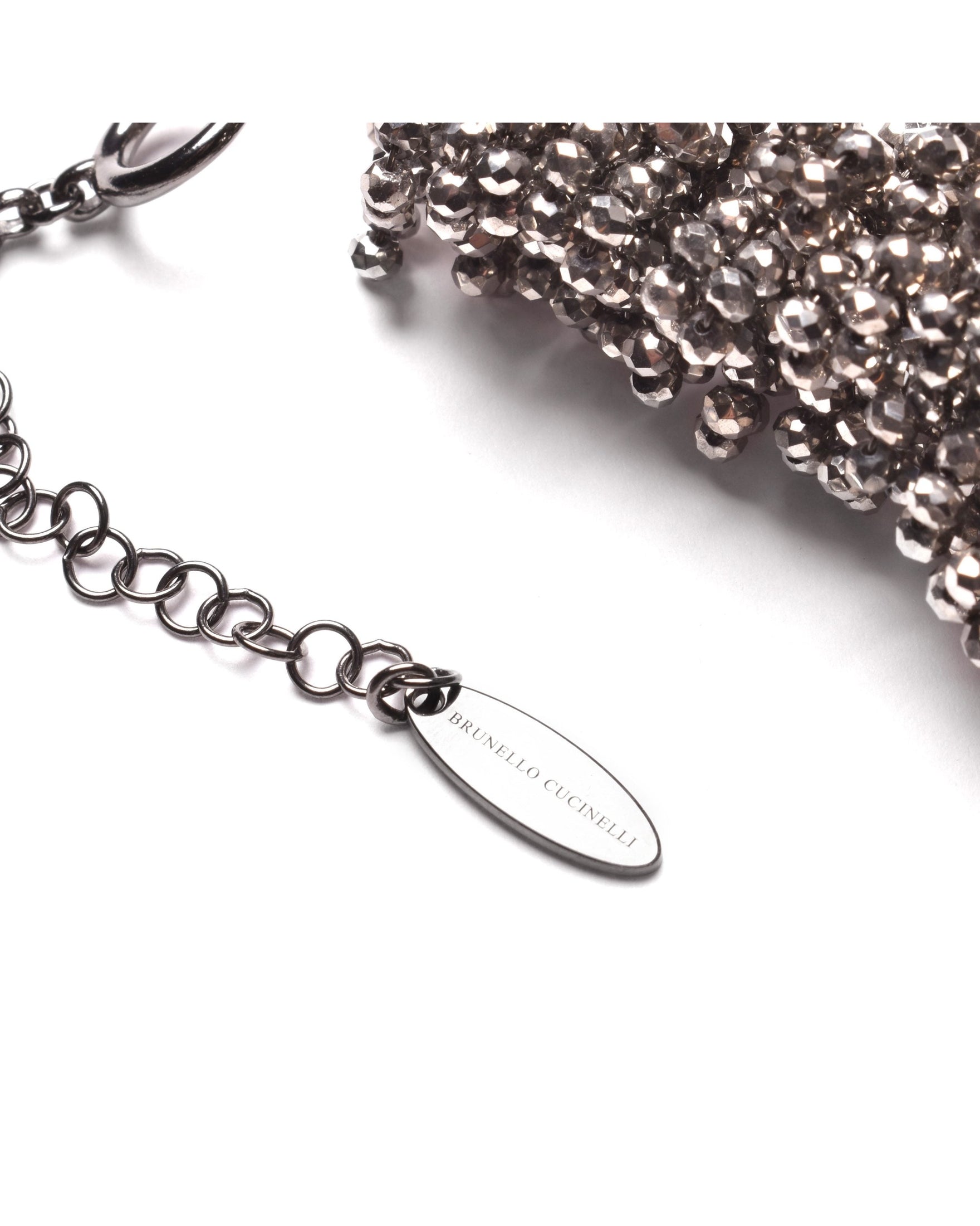 Brunello Cucinelli Silver Glass Necklace Glam Steals