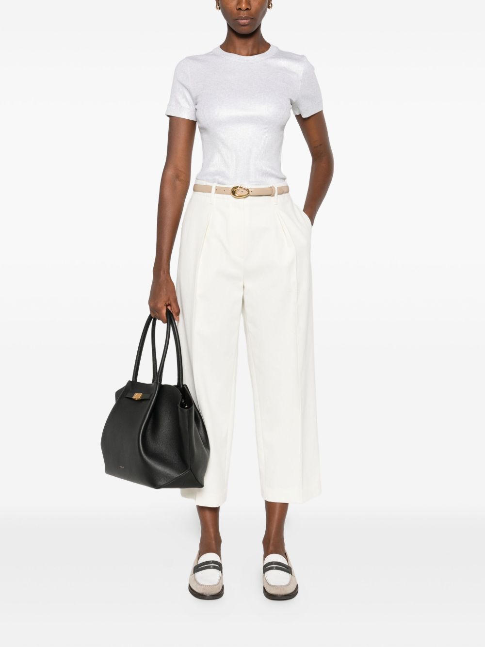 Brunello Cucinelli Silver T-shirt Glam Steals