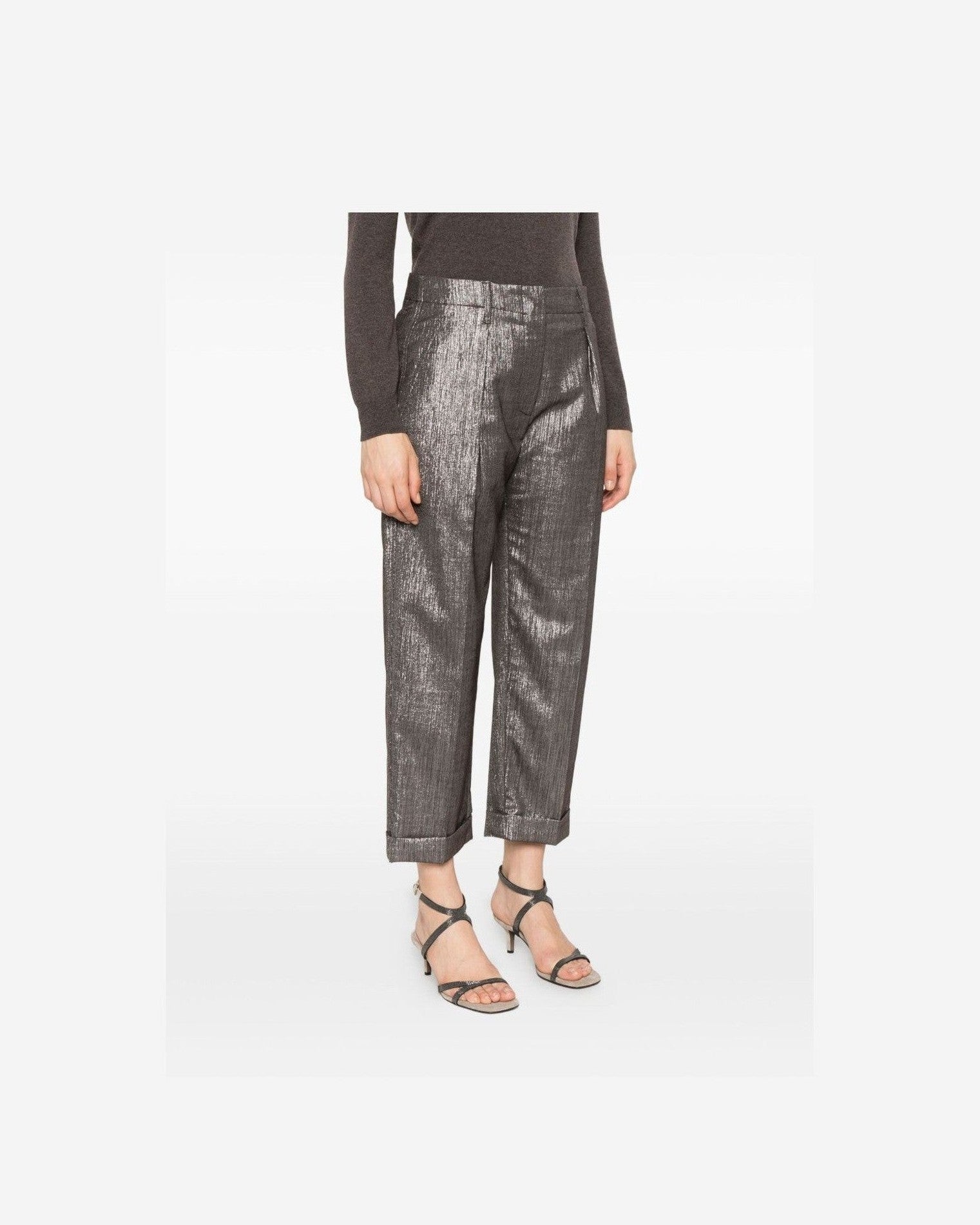 Brunello Cucinelli Silver Trouser Glam Steals