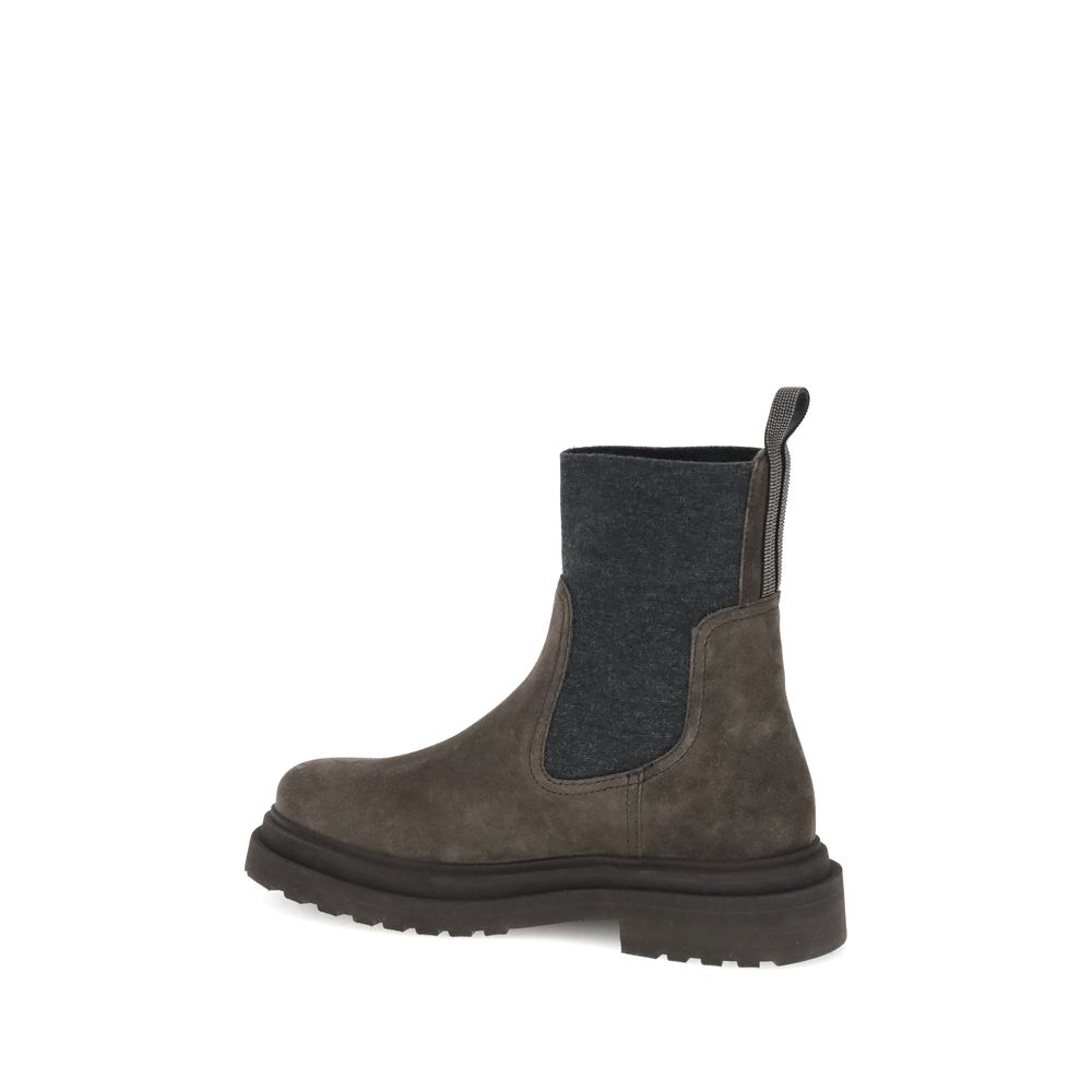 Brunello Cucinelli Suede Ankle Boots Glam Steals