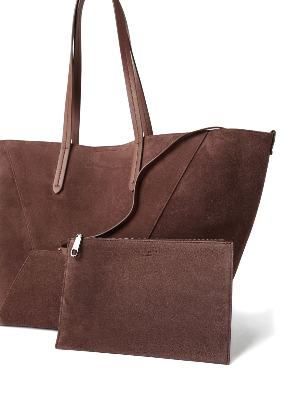 Brunello Cucinelli Suede Bc Duo Bag in with Monili Glam Steals