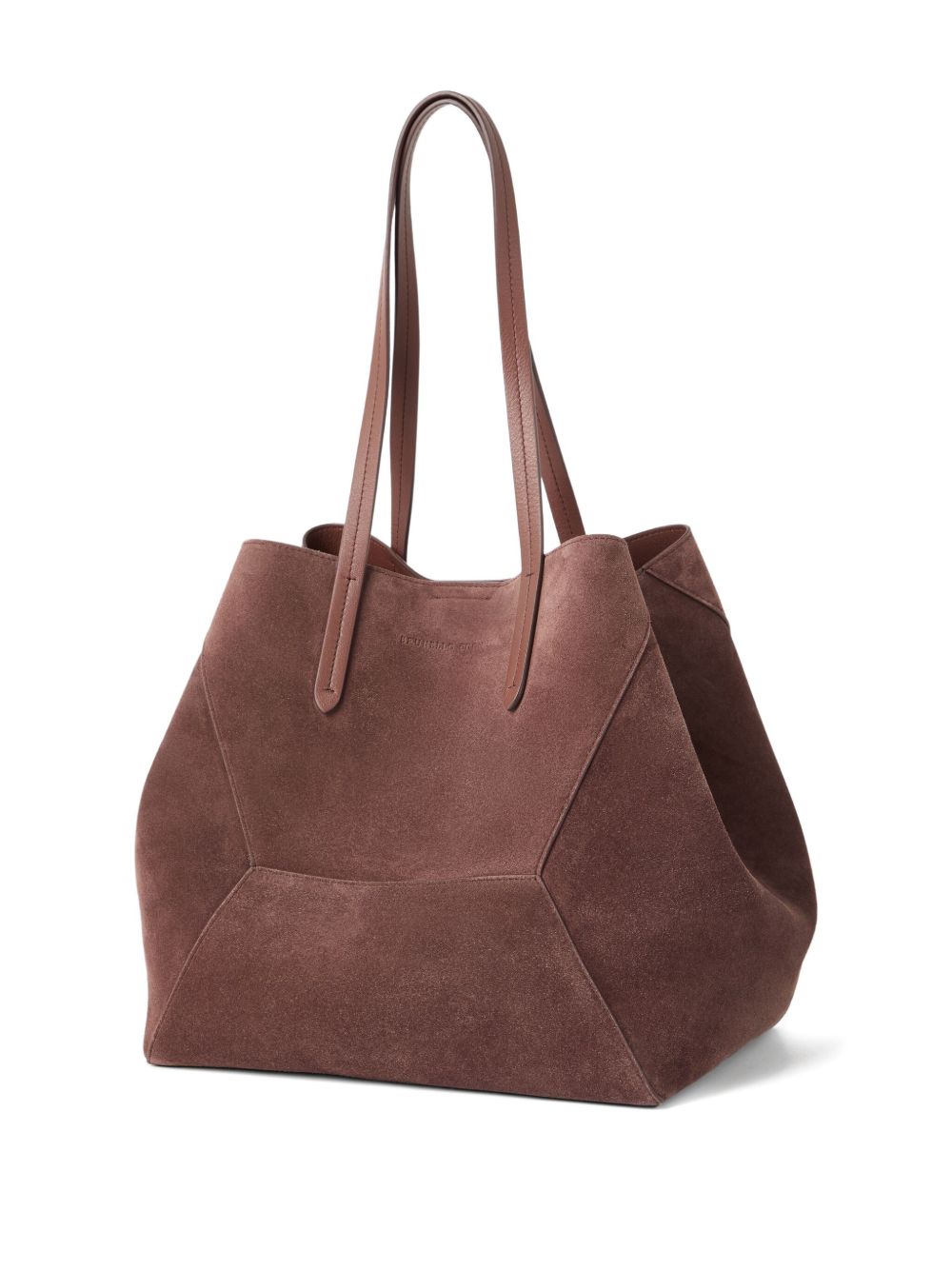 Brunello Cucinelli Suede Bc Duo Bag in with Monili Glam Steals