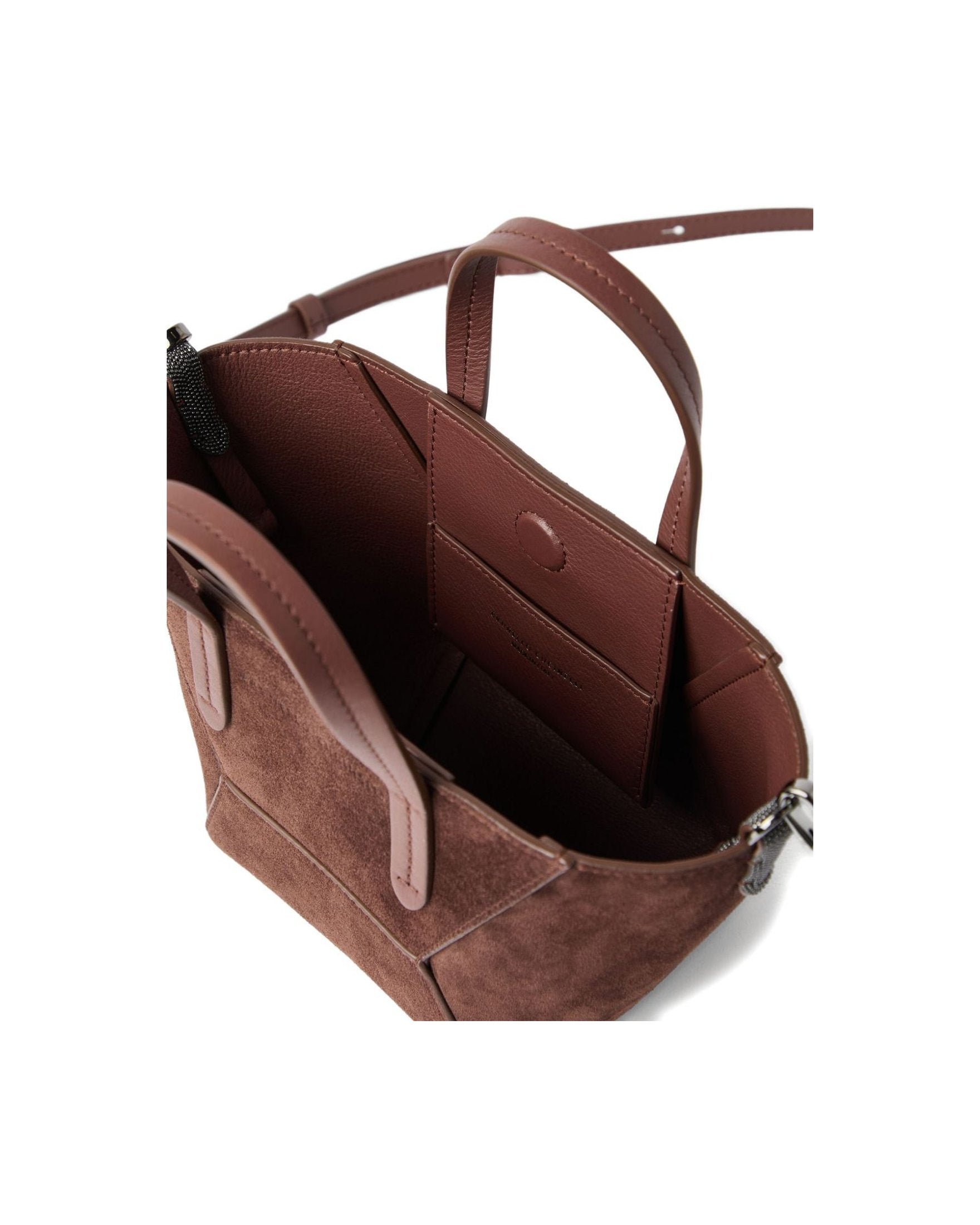 Brunello Cucinelli Suede Bc Duo Mini Bag Glam Steals