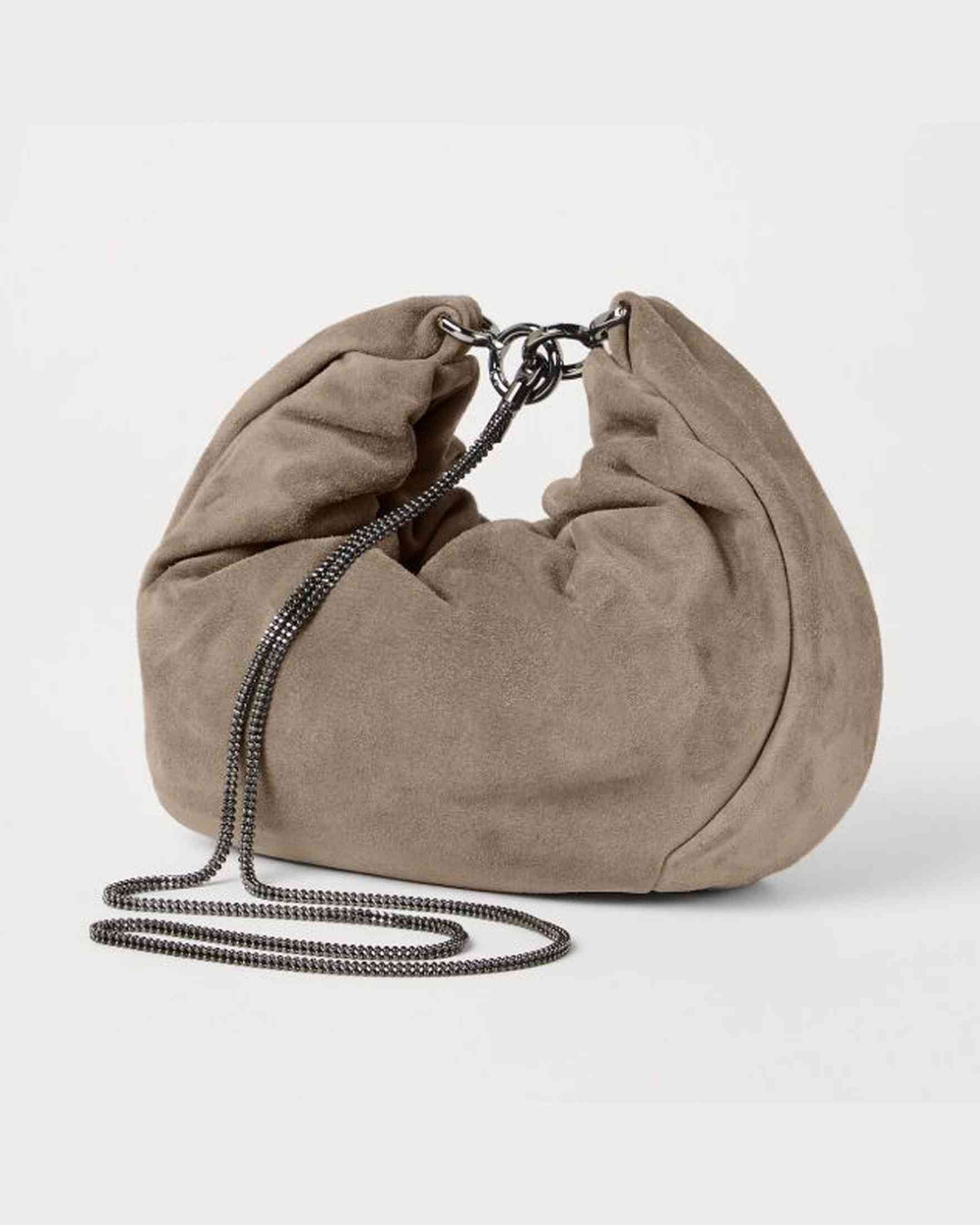 Brunello Cucinelli Suede Brioche Hobo Bag Glam Steals