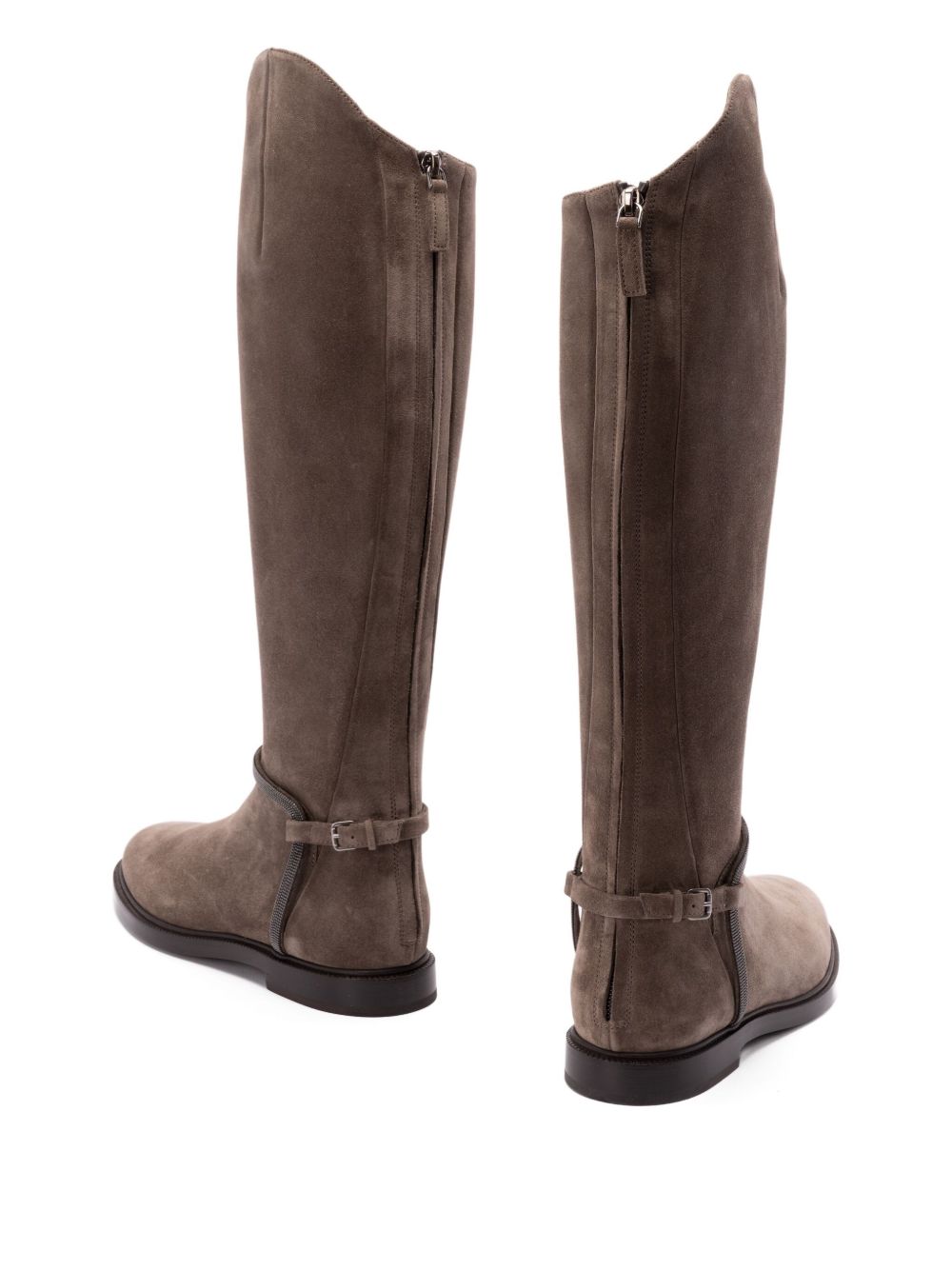Brunello Cucinelli Suede Buckled Boots Glam Steals