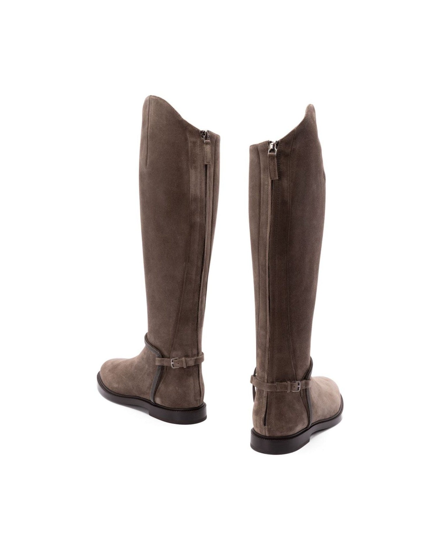 Brunello Cucinelli Suede Buckled Boots Glam Steals