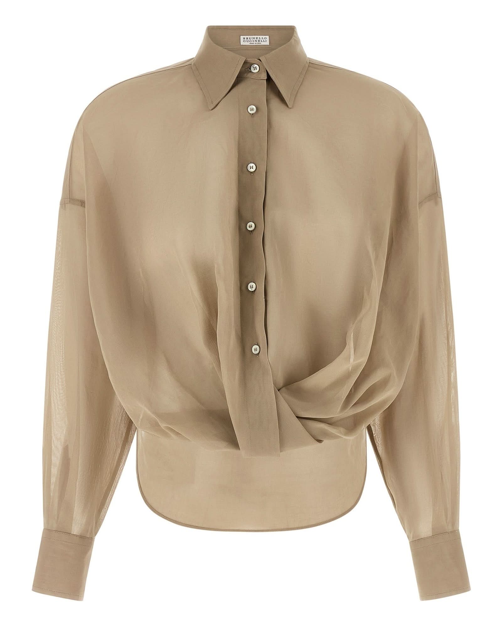 Brunello Cucinelli Taffeta Shirt Glam Steals
