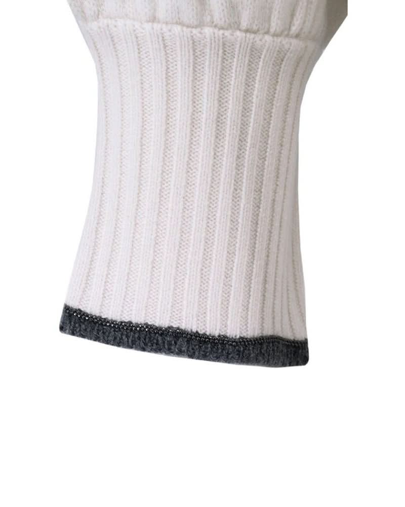Brunello Cucinelli White Cashmere Sweater Sweaters
