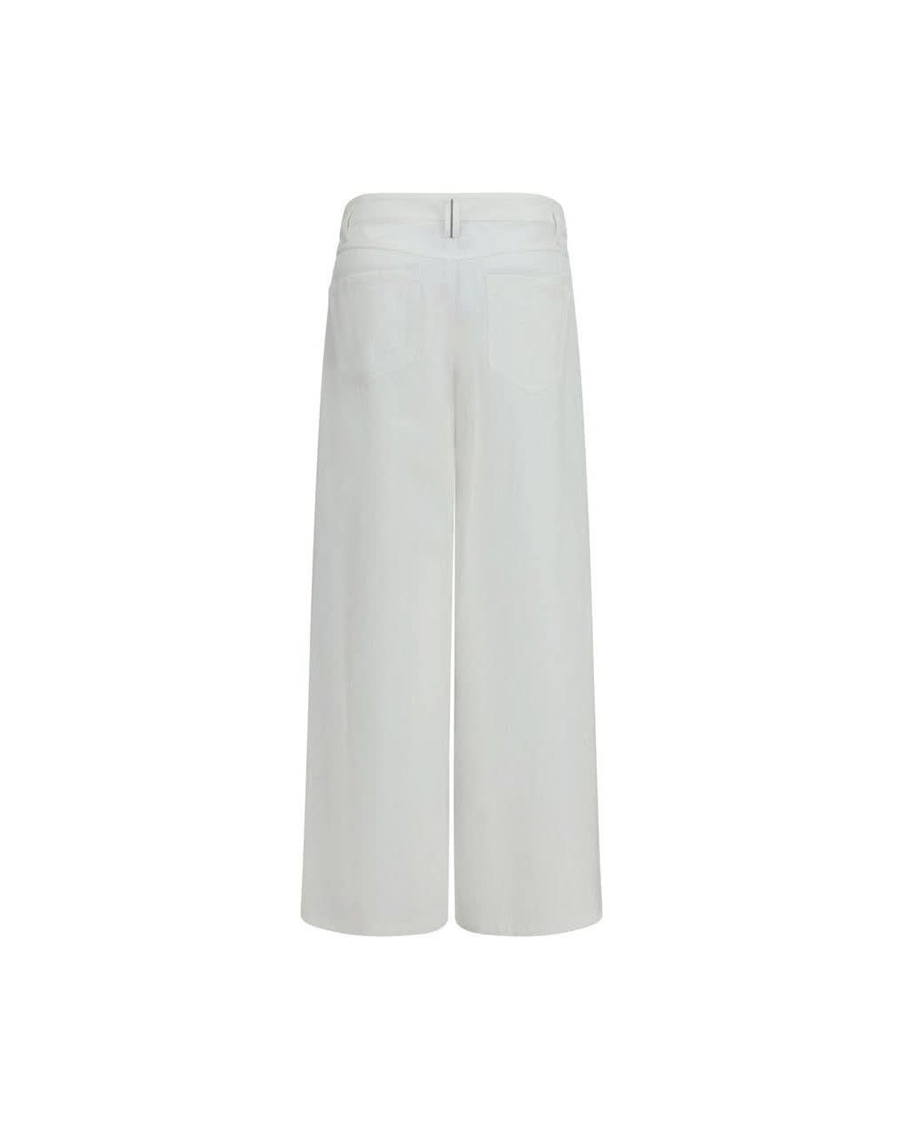 Brunello Cucinelli White Cotton Casual Pant Glam Steals