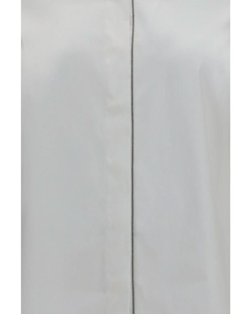 Brunello Cucinelli White Cotton Dress Shirt Glam Steals