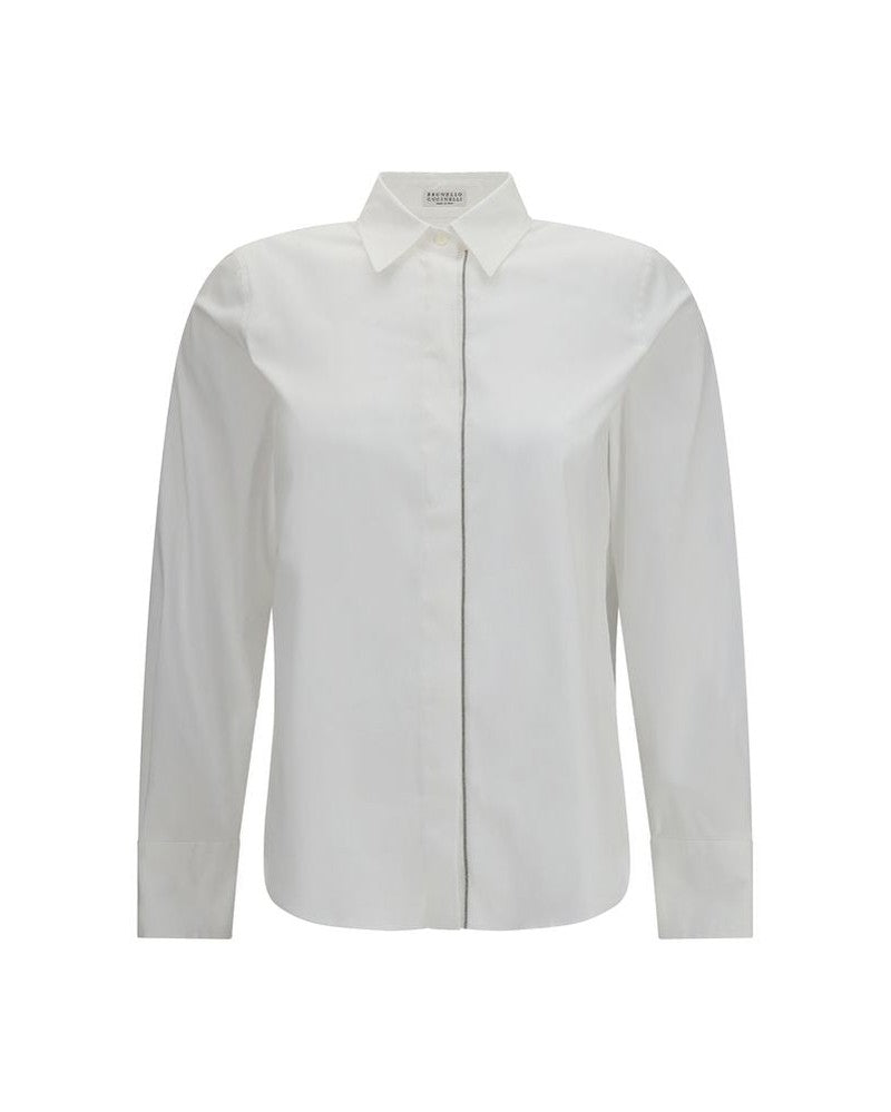 Brunello Cucinelli White Cotton Dress Shirt Glam Steals