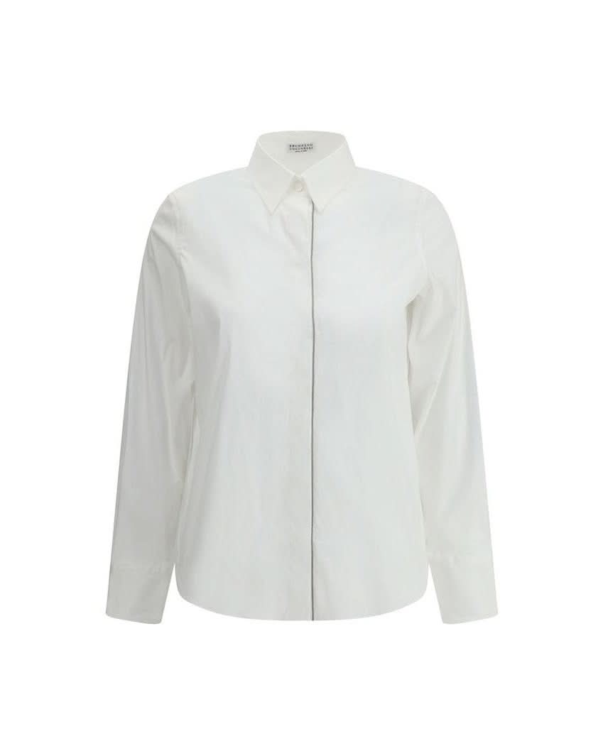 Brunello Cucinelli White Cotton Dress Shirt Shirts