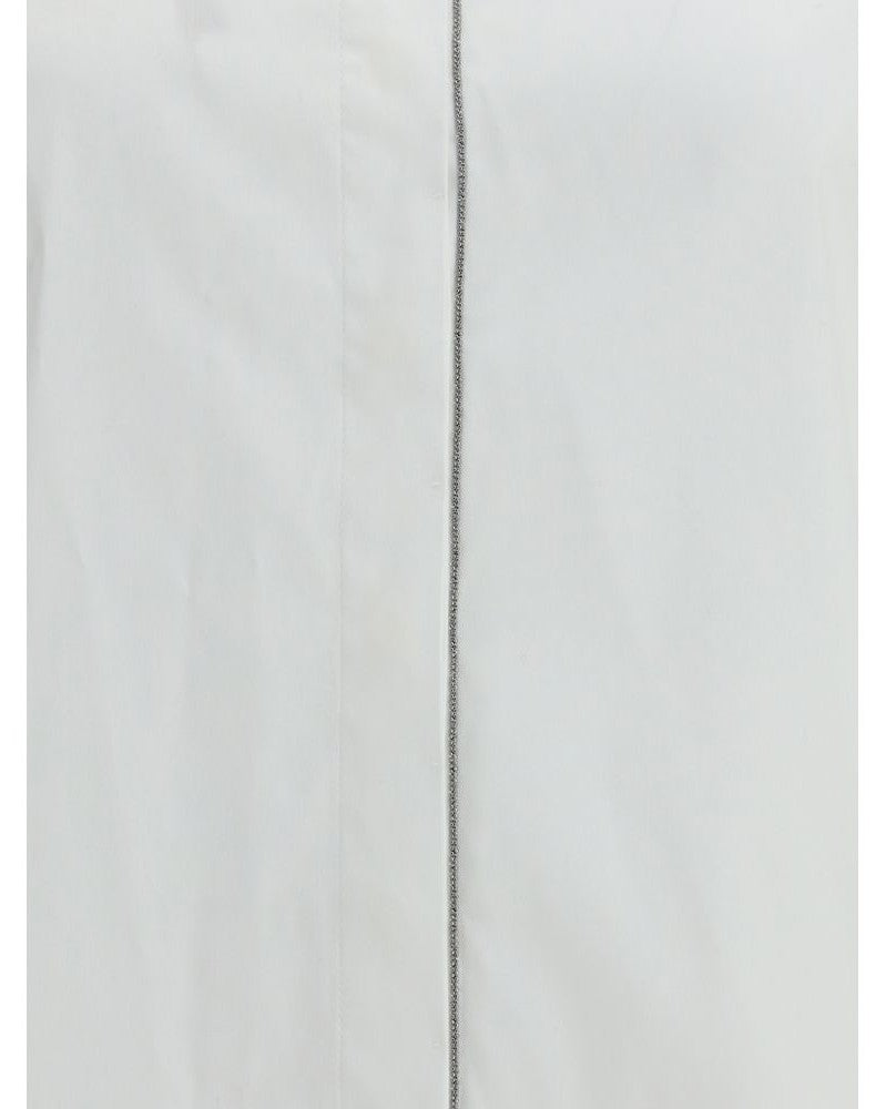Brunello Cucinelli White Cotton Dress Shirt Glam Steals