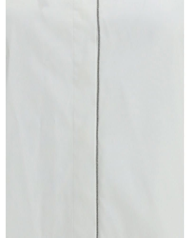 Brunello Cucinelli White Cotton Dress Shirt Shirts