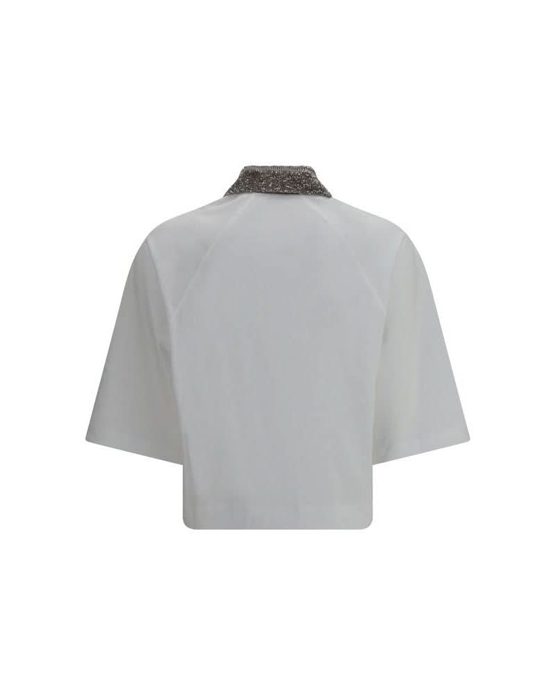Brunello Cucinelli White Cotton Polo Shirt Glam Steals