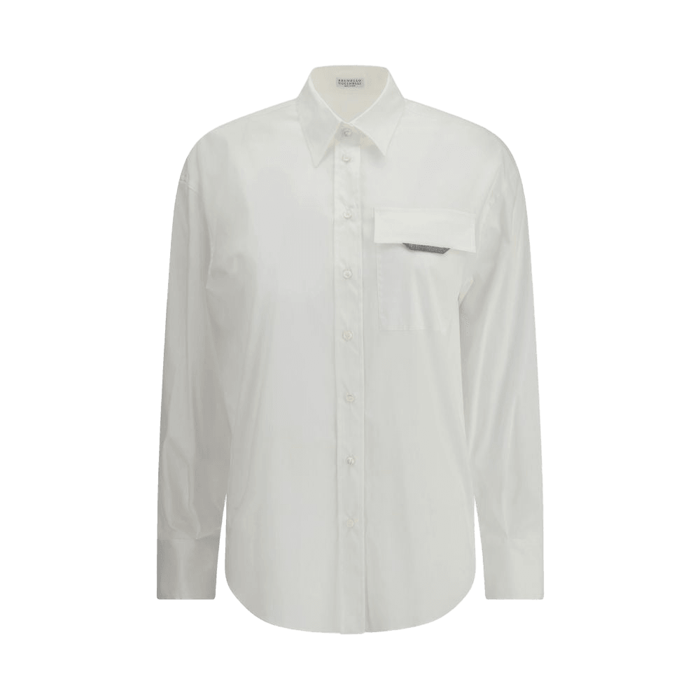 Brunello Cucinelli White Cotton Shirt