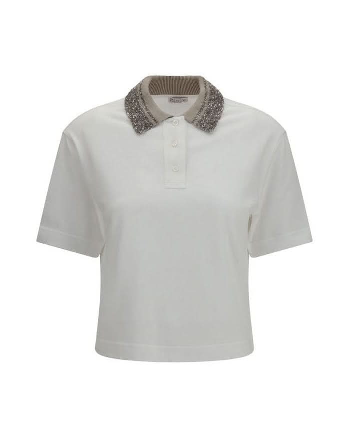 Brunello Cucinelli White Cotton Shortsleeve Shirt Glam Steals