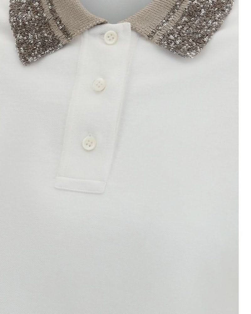Brunello Cucinelli White Cotton Shortsleeve Shirt Glam Steals
