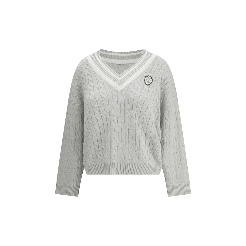 Brunello Cucinelli White Cotton Sweatshirt