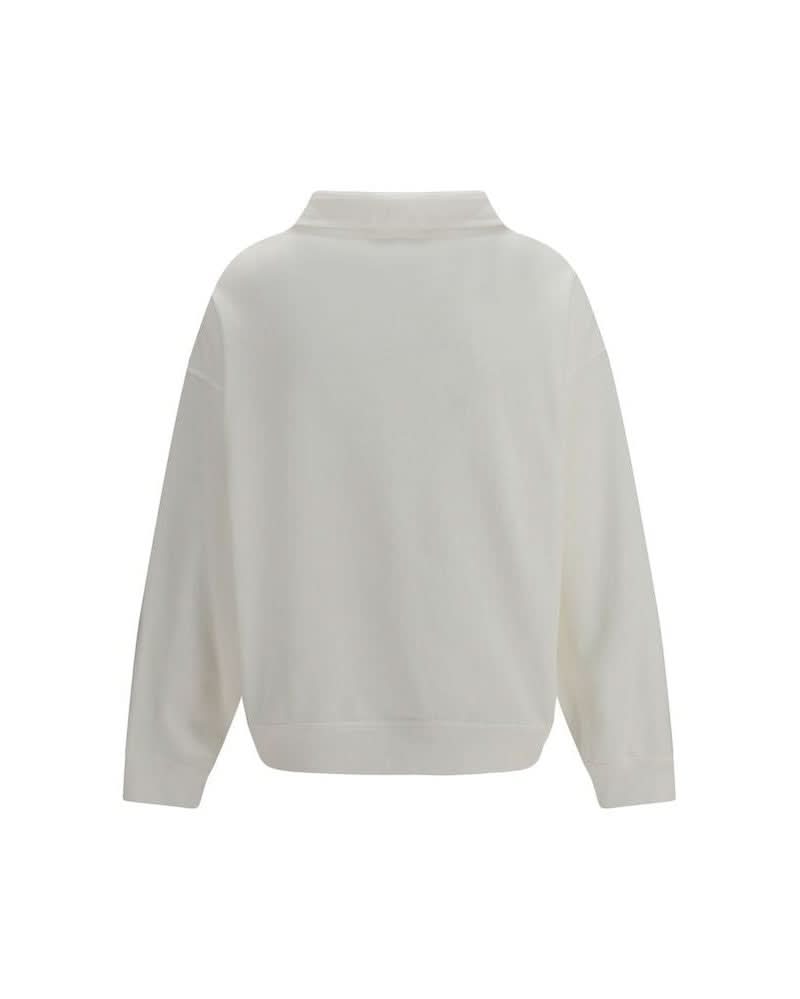 Brunello Cucinelli White Cotton Sweatshirt Glam Steals