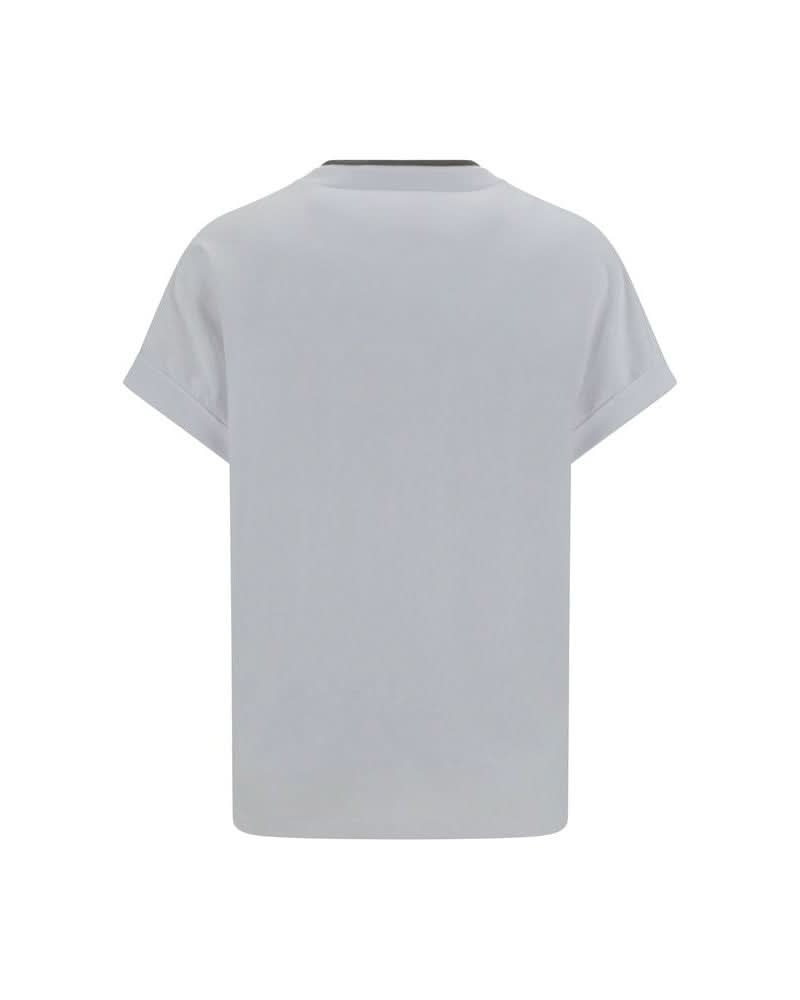 Brunello Cucinelli White Cotton T-Shirt T-Shirts