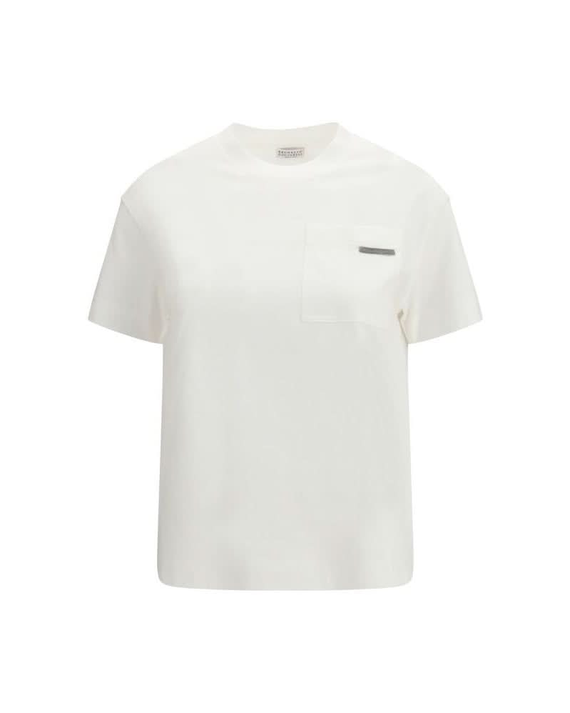 Brunello Cucinelli White Cotton T-Shirt