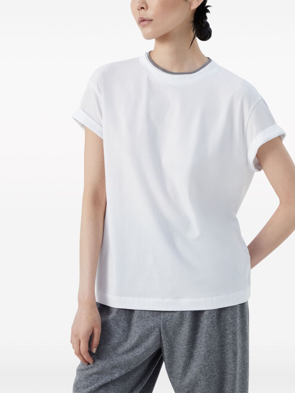 Brunello Cucinelli White T-shirt Glam Steals