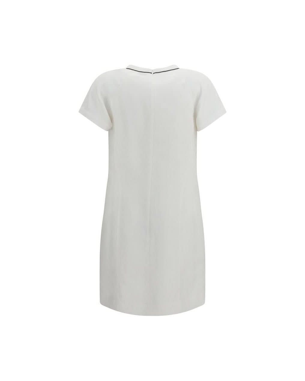 Brunello Cucinelli White Viscose Dress Glam Steals