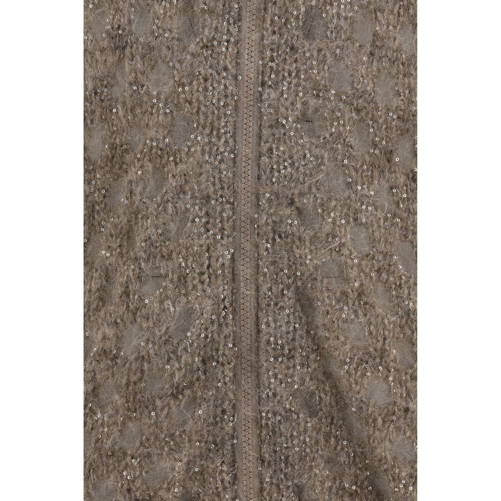 Brunello Cucinelli Wool Perforated Cardigan Glam Steals