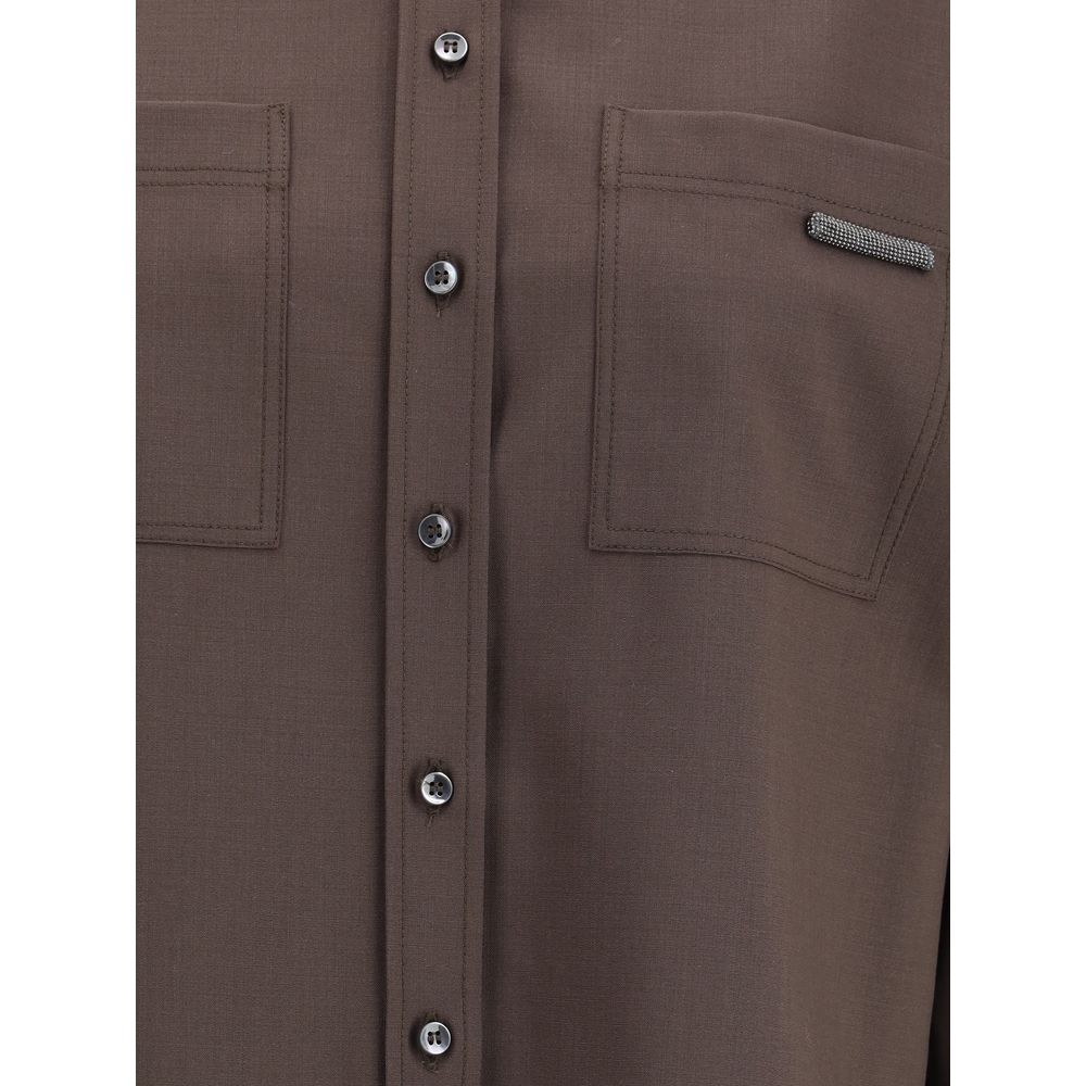 Brunello Cucinelli Wool Shirt Glam Steals