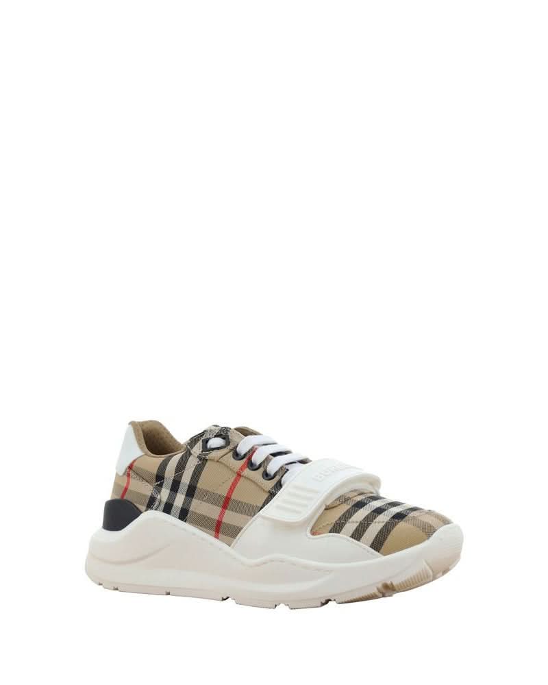 Burberry Beige Cotton Athletic Sneakers Sneakers