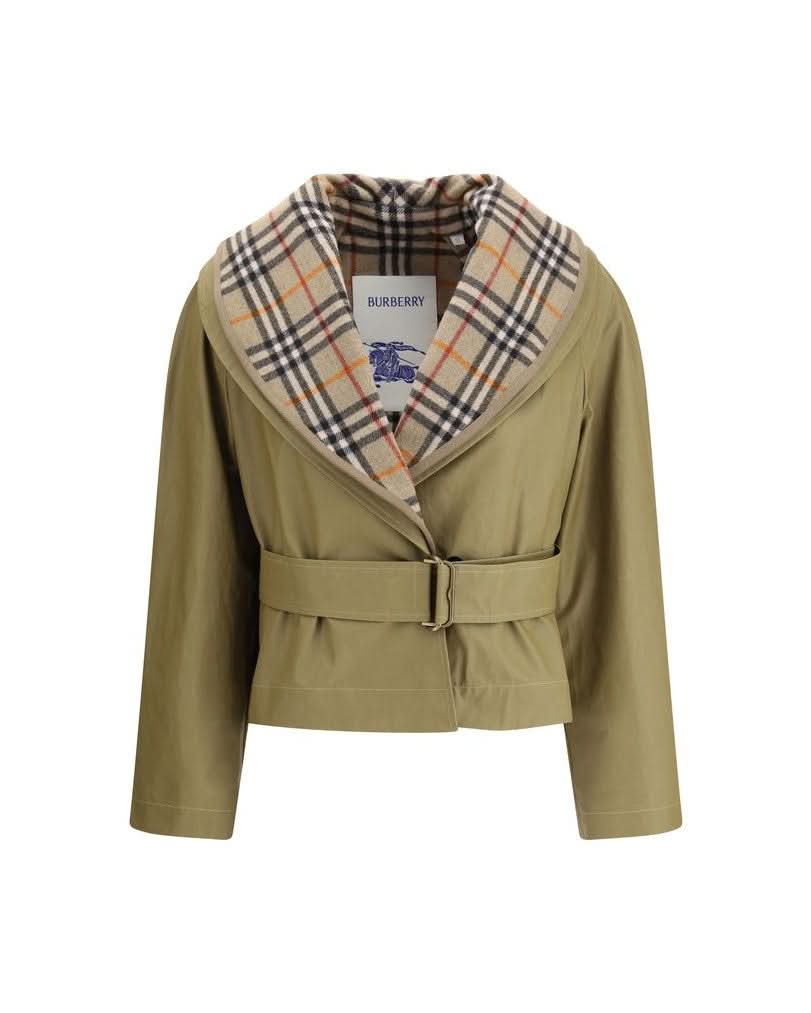 Burberry Beige Cotton Jacket Coats & Jackets