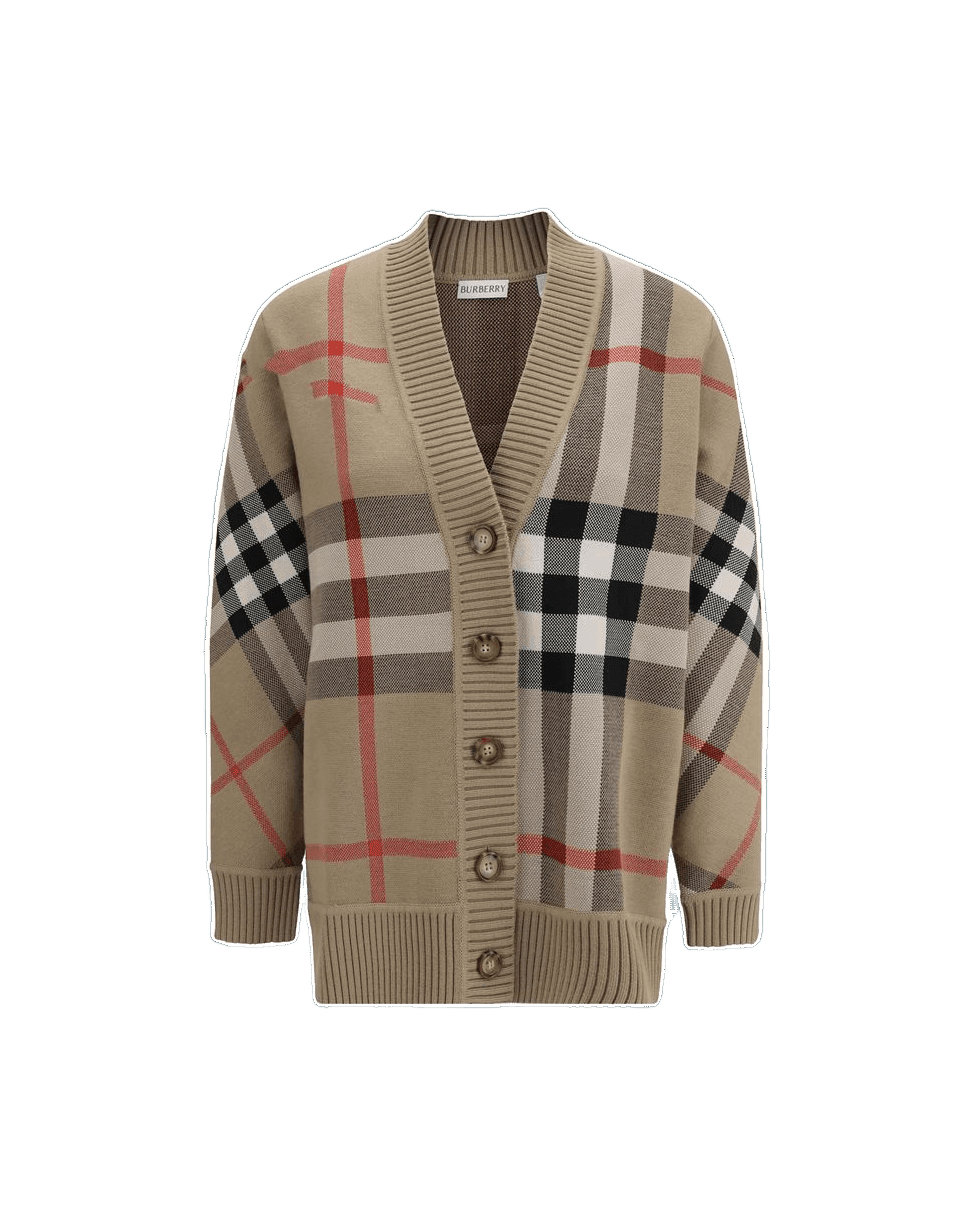 Burberry Beige Polyester Cardigan Glam Steals