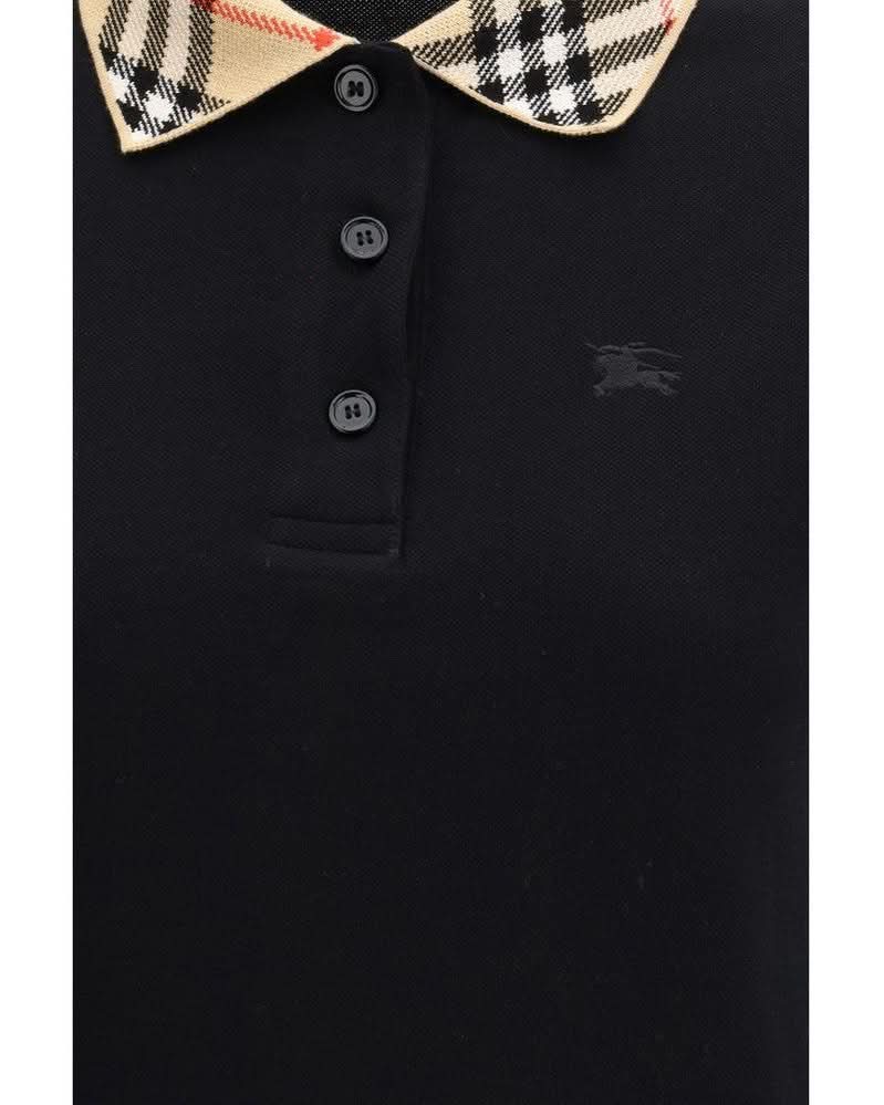 Burberry Black Cotton Polo Shirt
