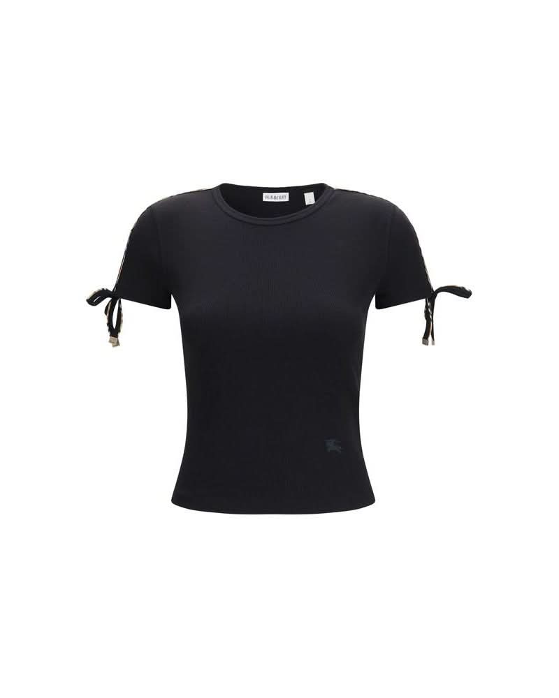 Burberry Black Cotton T-shirt Glam Steals