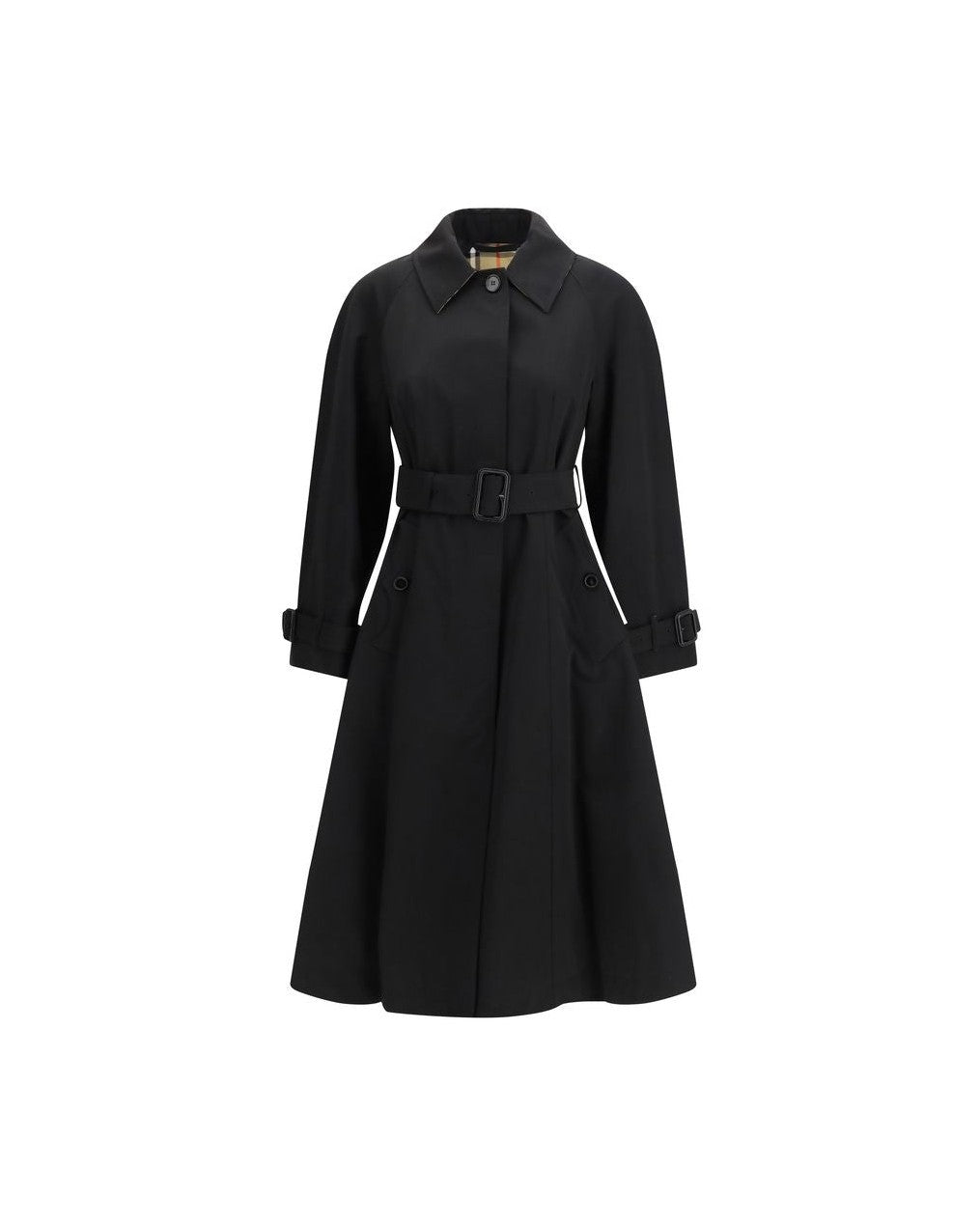 Burberry Black Cotton Trench Coat Glam Steals