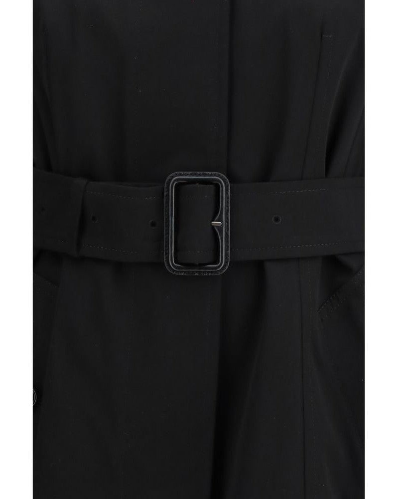 Burberry Black Cotton Trench Coat Glam Steals