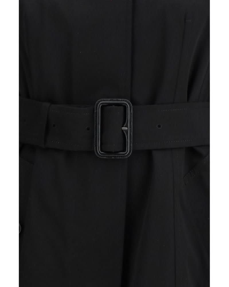Burberry Black Cotton Trench Coat