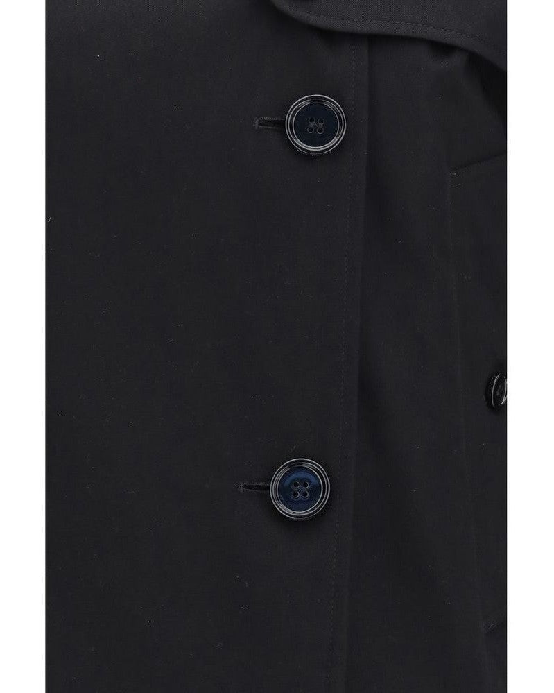 Burberry Black Cotton Trench Jacket Glam Steals