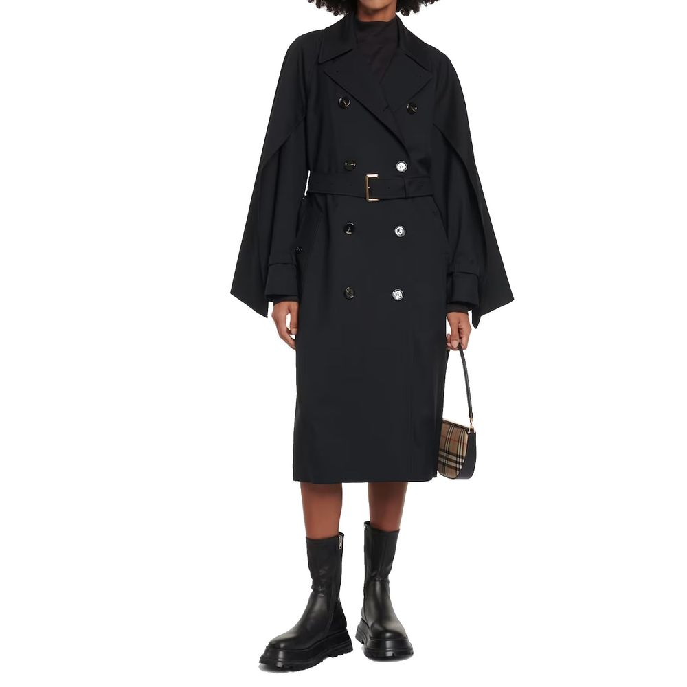 Burberry Black Polyester Coat Glam Steals