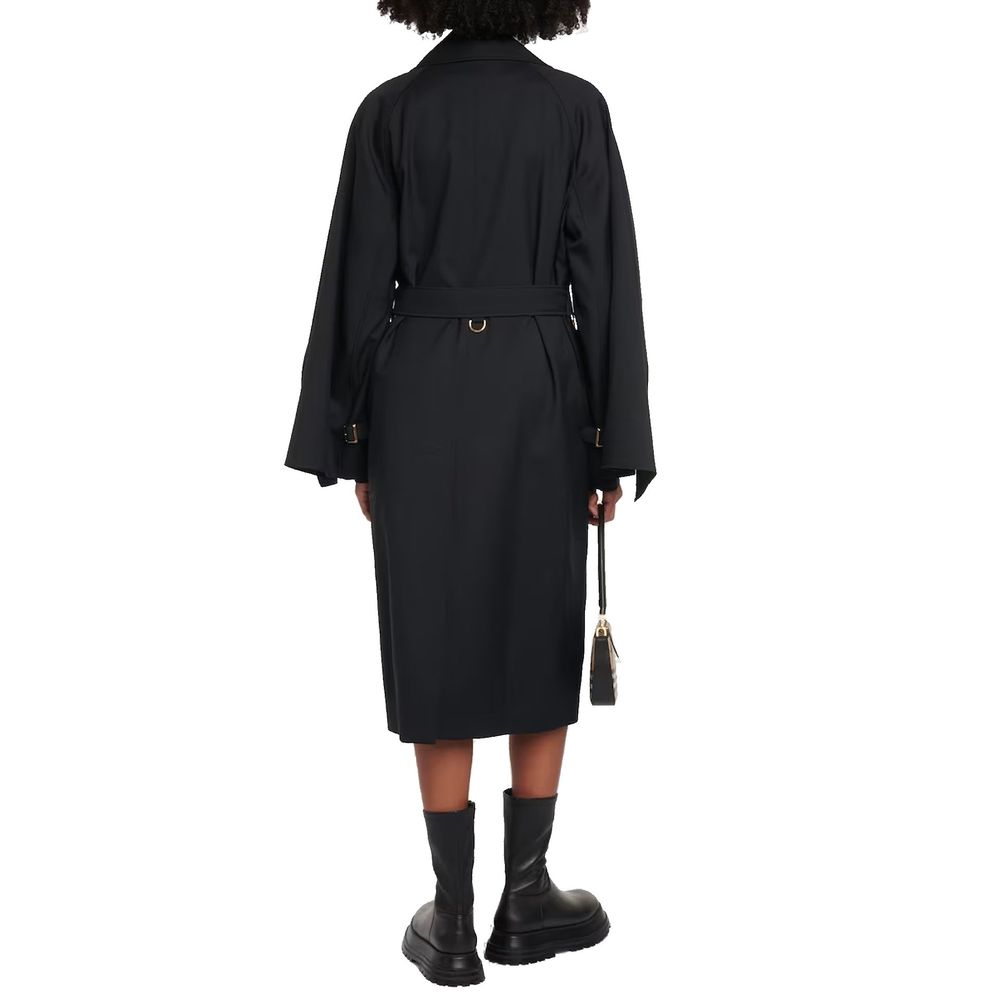 Burberry Black Polyester Coat Glam Steals