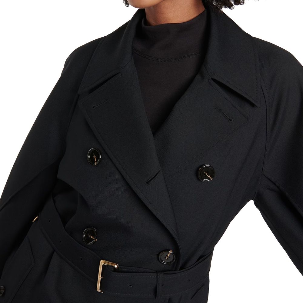 Burberry Black Polyester Coat Glam Steals